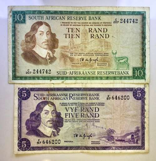 TW DE JONG R10 & R5--1967 FIRST ISSUE (1 BID TAKES ALL)