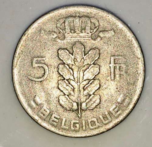 BELGIUM  5 FRANC 1962