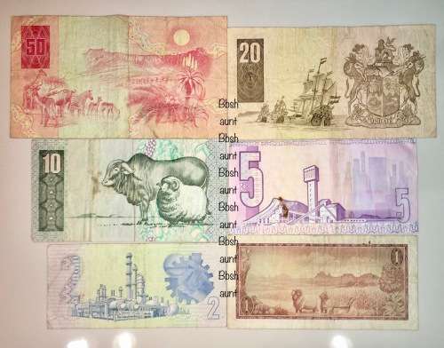 COMPLETE SET OF GPC DE KOCK & DECIMALS  R50 TO( R1 TW DE JONG 1967)-1980s (1 BID TAKES ALL)