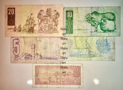 SET OF VARIOUS GOVERNORS & DECIMALS R20 TO R1,,,,1970-1990(1 BID TAKE ALL)