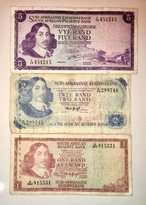 SET OF VARIOUS GOVERNORS & DECIMALS R5 G.RISSIK, R2 & R1 TW DE JONG ( 1 BID TAKES ALL)