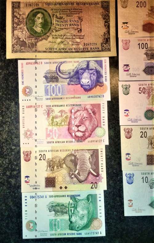 SETS OF 3 DIFFERENT GOVERNORS TT MBOWENI 2005 , G.MARCUS 1 ST ISSUE , L.KGANYAGO & G.RISSIK R20