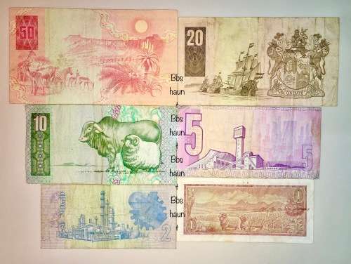 COMPLETE SET OF GPC DE KOCK & DECIMALS  R50 TO( R1 TW DE JONG 1975)-1980s (1 BID TAKES ALL)