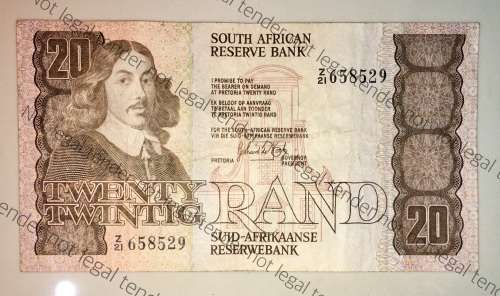 REPLACEMENT NOTE R20 GPC DE KOCK 1984 THIRD ISSUE