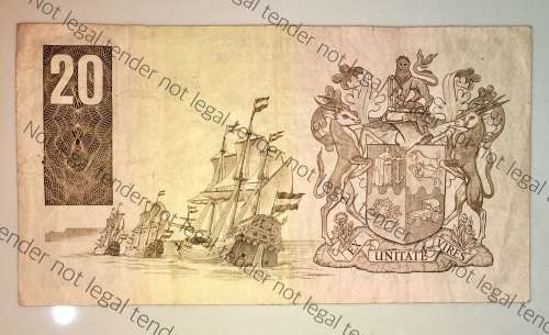 REPLACEMENT NOTE R20 GPC DE KOCK 1984 THIRD ISSUE