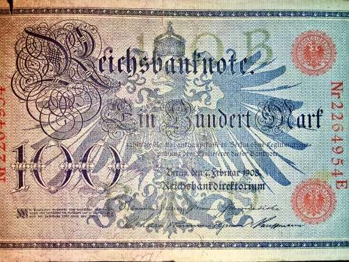 GERMANY 100 MARK 1908 RED SEAL