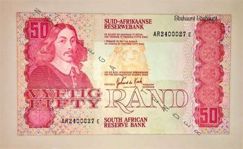 GP DE KOCK R50  AR2400027  3RD ISSUE 1984 UNC-AUNC