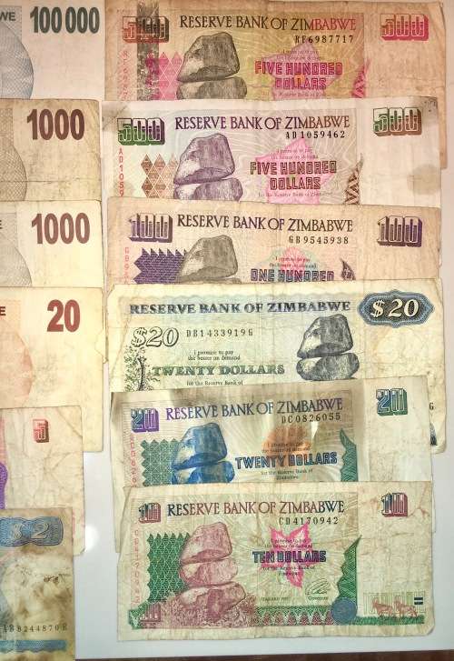 ZIMBABWE X12 VARIOUS NOTES 1983-2007