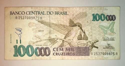 BRASIL 100,000 CRUZEIROS 1992