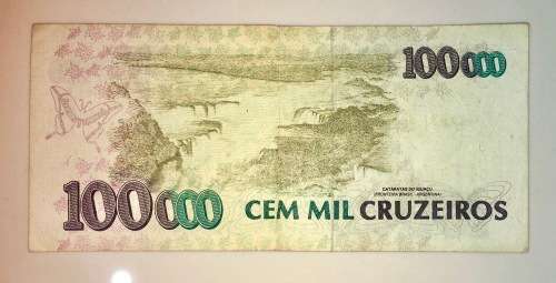 BRASIL 100,000 CRUZEIROS 1992