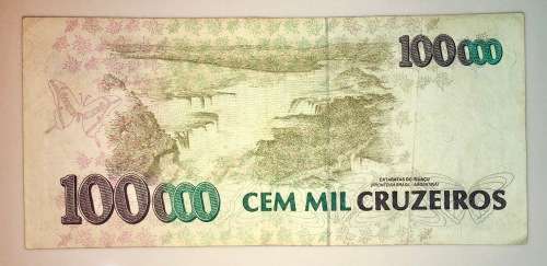 BRASIL 100,000 CRUZEIROS 1992