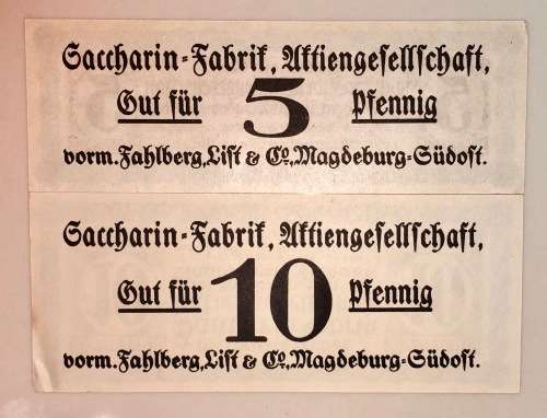 GERMANY SET,,,,10 PFENNIG & 5 PFENNIG MAGDEBURG 1920s ND  UNC-AUNCNOTGELD (EMERGENCY MONEY)