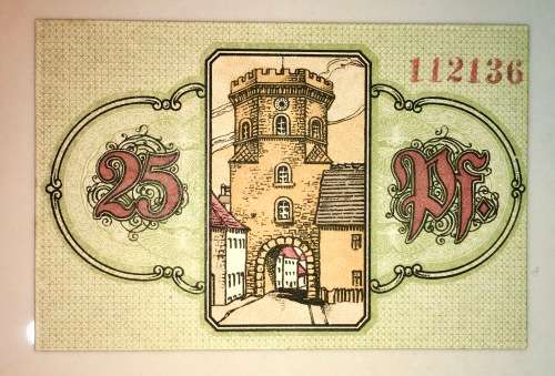 GERMANY,,, 25 PFENNIG WUNFIEDEL 1918 CRISP UNC NOTGELD (EMERGENCY MONEY)