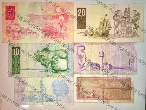 COMPLETE SET OF GPC DE KOCK & DECIMALS  R50 TO( R1 TW DE JONG 1973)-1980s (1 BID TAKES ALL)
