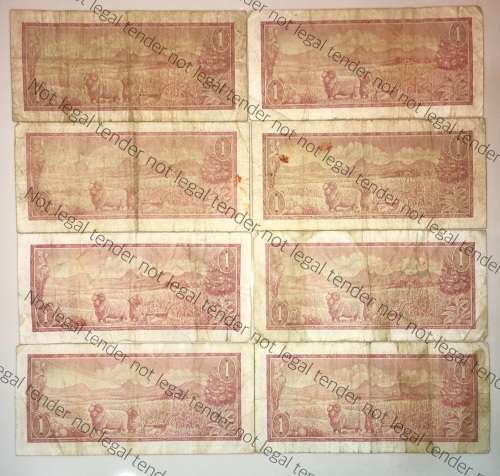 SET OF R1 X 8  TW DE JONG 1970-75 B SERIES ( 1 BID TAKES ALL)