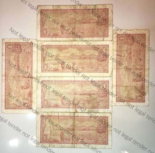 SET OF R1 X 6  TW DE JONG 1970-75 B SERIES ( 1 BID TAKES ALL)