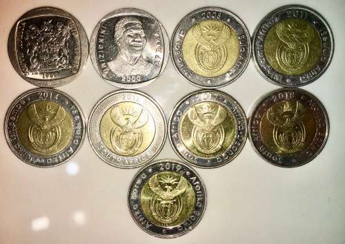 COMPLETE SET OF COMMEMORATIVE R5 COINS 1994 TO 2021  & 2017 IS UNC(1 BID TAKES ALL)
