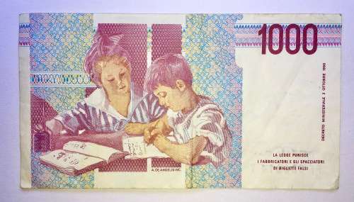 ITALY 1000 LIRE 1990