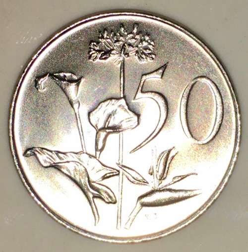 SOUTH AFRICA  50 CENT UNC 1975