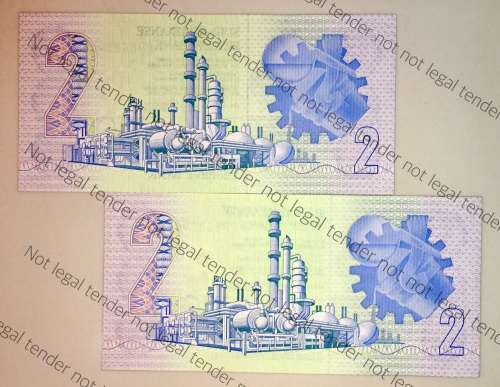 GPC DE KOCK R2 IN SEQUENCE FP8620924-925,,,,1984 UNC 3RD ISSUE(1 BID TAKES ALL)