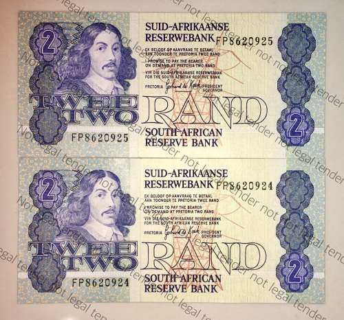 GPC DE KOCK R2 IN SEQUENCE FP8620924-925,,,,1984 UNC 3RD ISSUE(1 BID TAKES ALL)