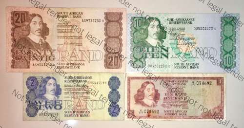 SET OF VARIOUS GOVERNORS & DECIMALS R20 ,R10, R2 &  R1  ( 1 BID TAKES ALL)