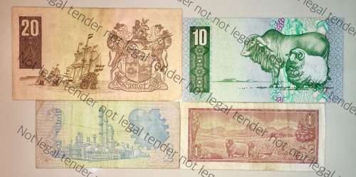 SET OF VARIOUS GOVERNORS & DECIMALS R20 ,R10, R2 &  R1  ( 1 BID TAKES ALL)