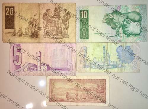 COMPLETE SET OF TW DE JONG & DECIMALS R20 TO R2,,,1978-4TH ISSUE R1,,1973-3RD ISSUE