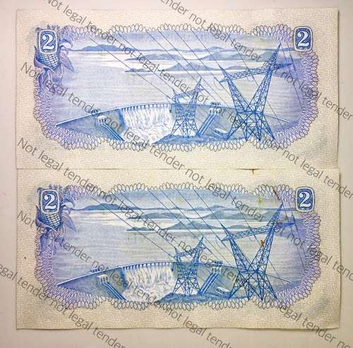 TW DE JONG R2 IN SEQUENCE D169/471987-988 AUNC 3RD ISSUE 1976[VAN RIEBEECK WATERMARK(1BID TAKES ALL)