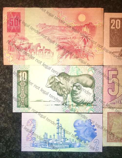 COMPLETE SET OF CL STALS & DECIMALS R50 TO R2 AA 1ST ISSUE  [R1 T.W DE JONG 1975] [1 BID TAKES ALL]