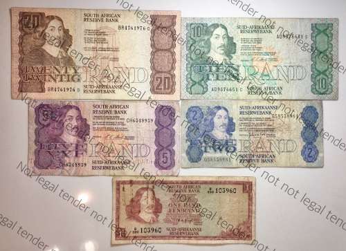 SET OF VARIOUS GOVERNORS & DECIMALS R20 TO R1  ( 1 BID TAKES ALL)