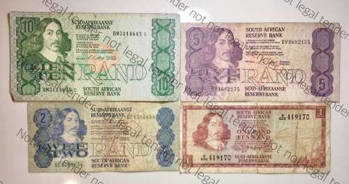 SET OF VARIOUS GOVERNORS & DECIMALS R10 TO R1  ( 1 BID TAKES ALL)