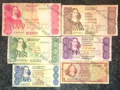 COMPLETE SET OF CL STALS & DECIMALS  R50 TO R2 AA --1990 [R1 T.W DE JONG 1975]1 BID TAKES ALL]