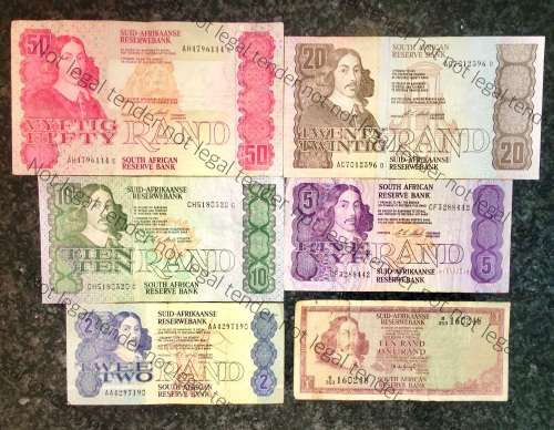 COMPLETE SET OF CL STALS & DECIMALS  R50 TO R2 AA --1990 [R1 T.W DE JONG 1975]1 BID TAKES ALL]
