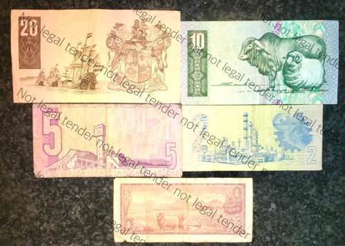 SET OF VARIOUS GOVERNORS & DECIMALS R20 TO R1  ( 1 BID TAKES ALL)