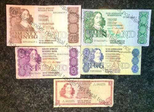 SET OF VARIOUS GOVERNORS & DECIMALS R20 TO R1  ( 1 BID TAKES ALL)