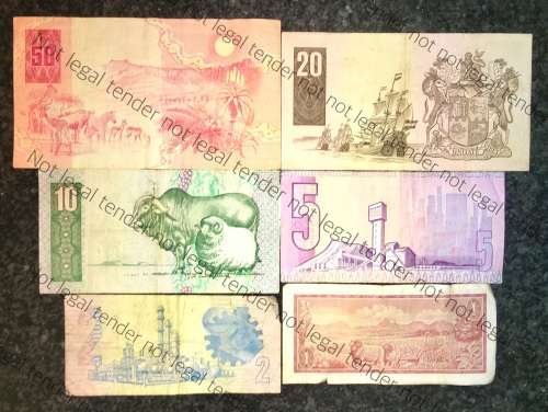 COMPLETE SET OF GPC DE KOCK & DECIMALS  R50 TO R2,,,1980s (R1 TW DE JONG 1975)- (1 BID TAKES ALL)