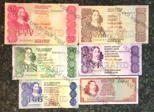 COMPLETE SET OF CL STALS & DECIMALS  R50 TO R2 AA007 --1990 [R1 T.W DE JONG 1973]1 BID TAKES ALL]