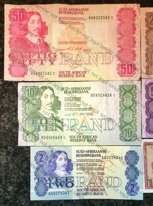 COMPLETE SET OF CL STALS & DECIMALS  R50 TO R2 AA007 --1990 [R1 T.W DE JONG 1973]1 BID TAKES ALL]