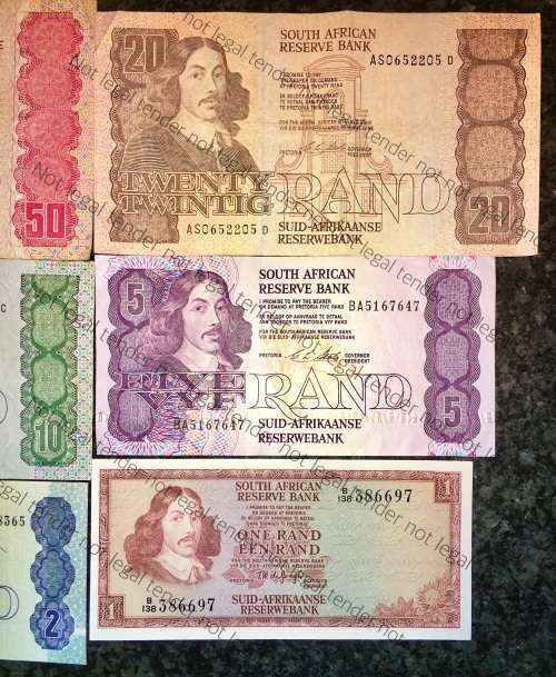 COMPLETE SET OF CL STALS & DECIMALS  R50 TO R2 AA007 --1990 [R1 T.W DE JONG 1973]1 BID TAKES ALL]