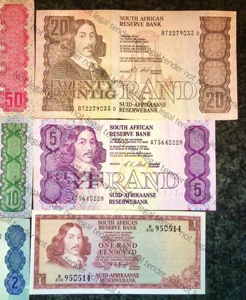 COMPLETE SET OF CL STALS & DECIMALS  R50 TO R2 AA --1990 [R1 T.W DE JONG 1973]1 BID TAKES ALL]