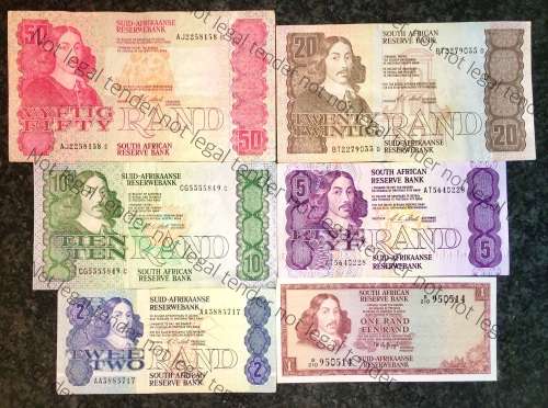 COMPLETE SET OF CL STALS & DECIMALS  R50 TO R2 AA --1990 [R1 T.W DE JONG 1973]1 BID TAKES ALL]