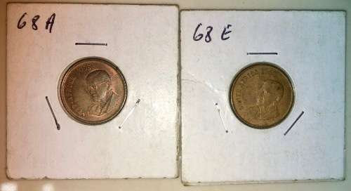 R S A  1 CENT 1968 ENGLISH & AFRIKAANS IN COIN FLIP(1 BID TAKES ALL)