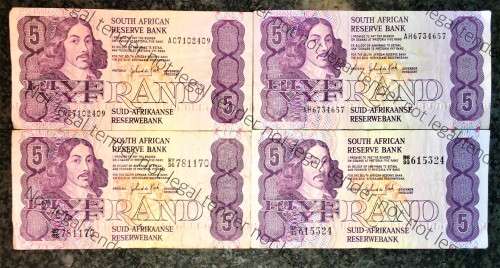 GPC DE KOCK R5 X4---,3RD ISSUE 1984-1989,(BID PER NOTE)