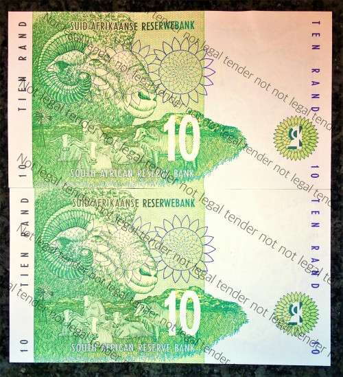 CL STAL R10 IN SEQUNCE CE1134654-653A--UNC 1990 FIRST ISSUE{RINO WTM}(1 BID TAKES ALL)