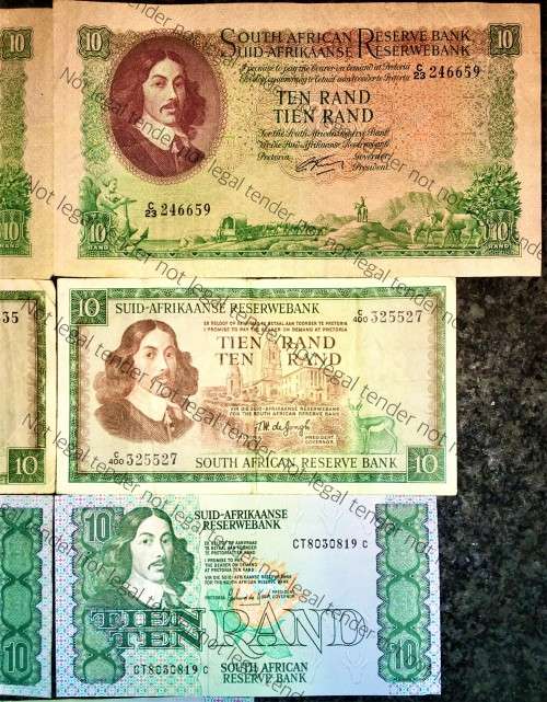 COMPLETE SET OF R10 NOTES ALL GOVERNORS 1961-1990 (1 BID TAKES ALL)