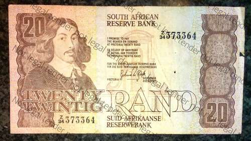 REPLACEMENT NOTE R20 GPC DE KOCK 1984 THIRD ISSUE