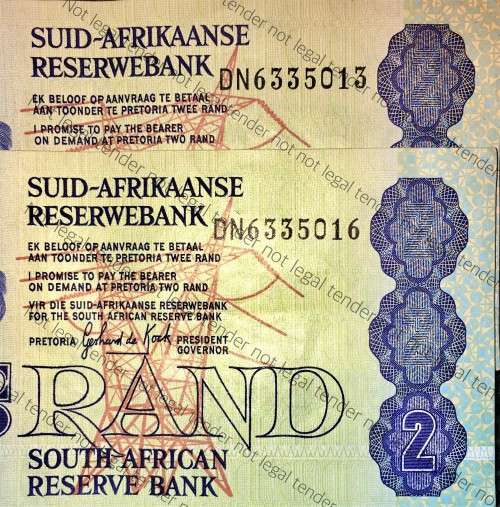 GPC DE KOCK R2 X 2,,,1984,,,,3RD ISSUE AUNC(1 BID TAKES ALL)