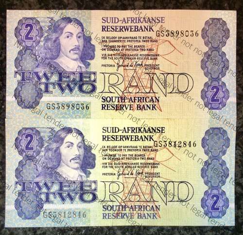 GPC DE KOCK R2 X 2,,,1989,,,,3RD ISSUE AUNC(1 BID TAKES ALL)