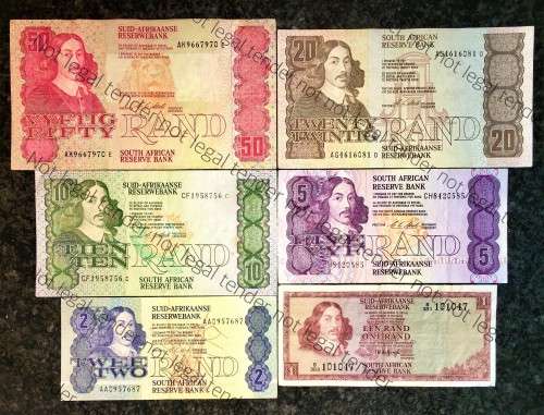 COMPLETE SET OF CL STALS & DECIMALS  R50 TO R2 AA --1990 [R1 T.W DE JONG 1975]1 BID TAKES ALL]